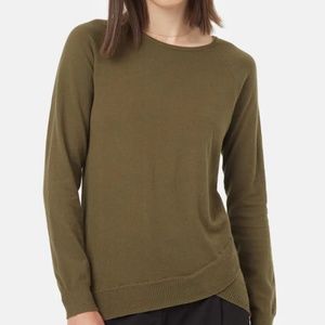 Ten Tree Highline Cotton Acre Asymmetrical Sweater Size Small Preowned